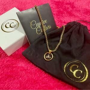 Gold Crown Pendant Necklace